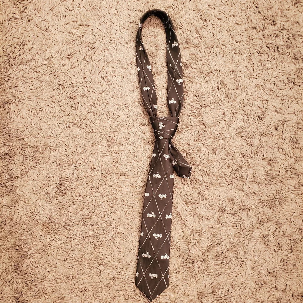 Old Navy Biker Graphic Black White Childrens Kids Dress Tie‎